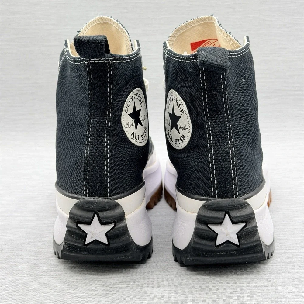 Converse Run Star Hike Women's 7 Black White Platform High Top Sneakers Chucks